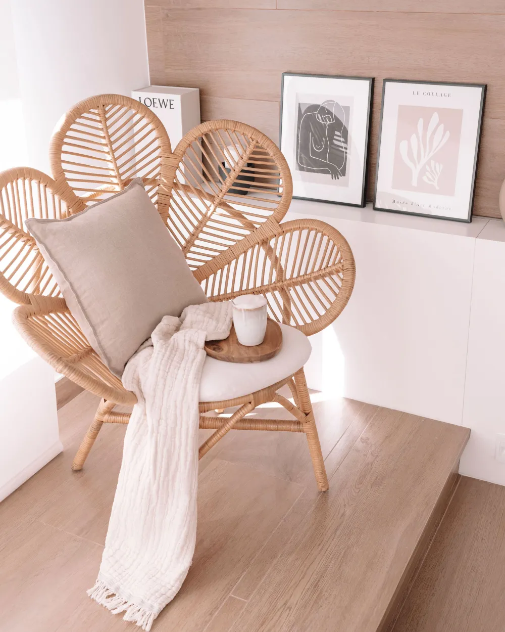 Ulkokalusteet<Beliani Riikinkukkotuoli Rottinki Luonnonvari Florentine