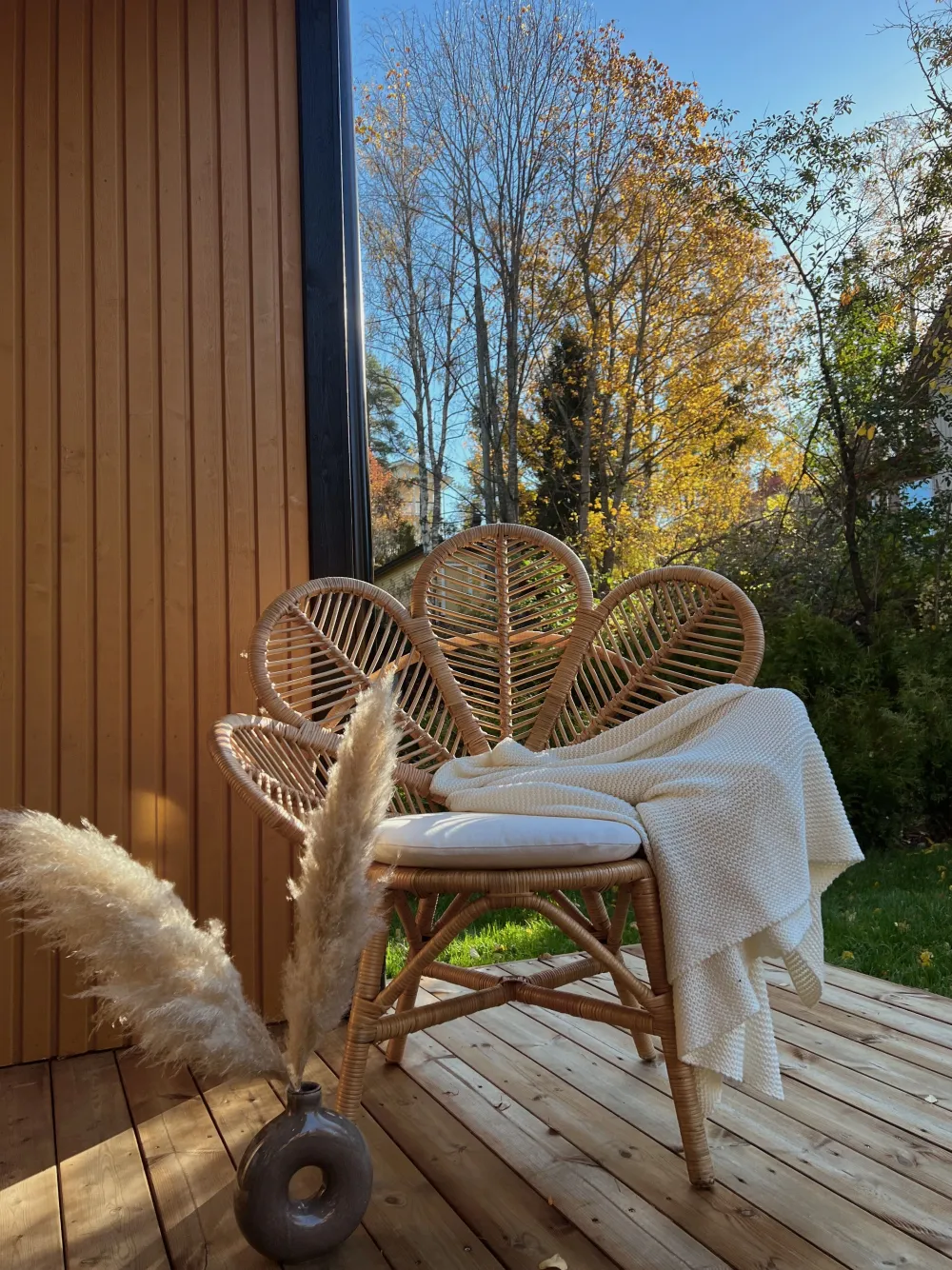 Ulkokalusteet<Beliani Riikinkukkotuoli Rottinki Luonnonvari Florentine