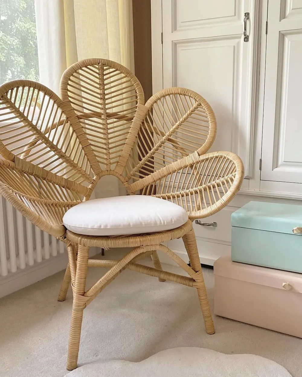 Ulkokalusteet<Beliani Riikinkukkotuoli Rottinki Luonnonvari Florentine