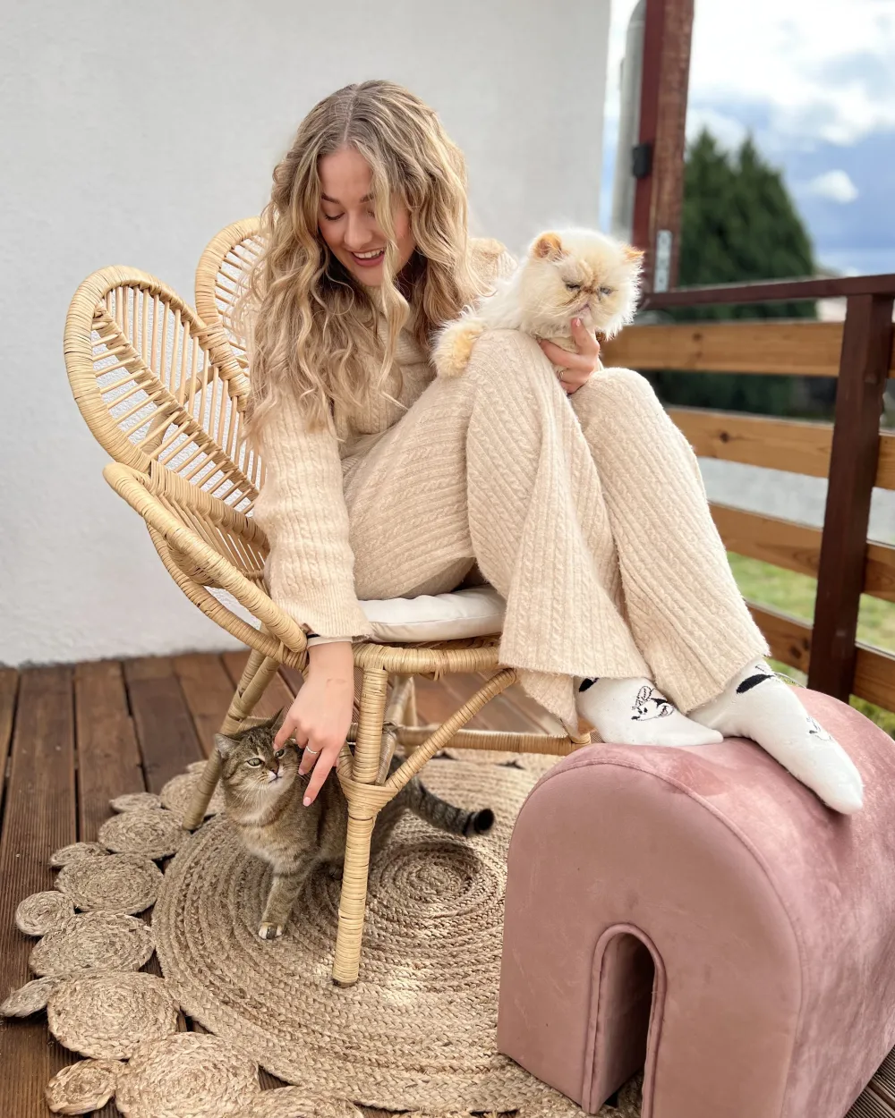 Ulkokalusteet<Beliani Riikinkukkotuoli Rottinki Luonnonvari Florentine