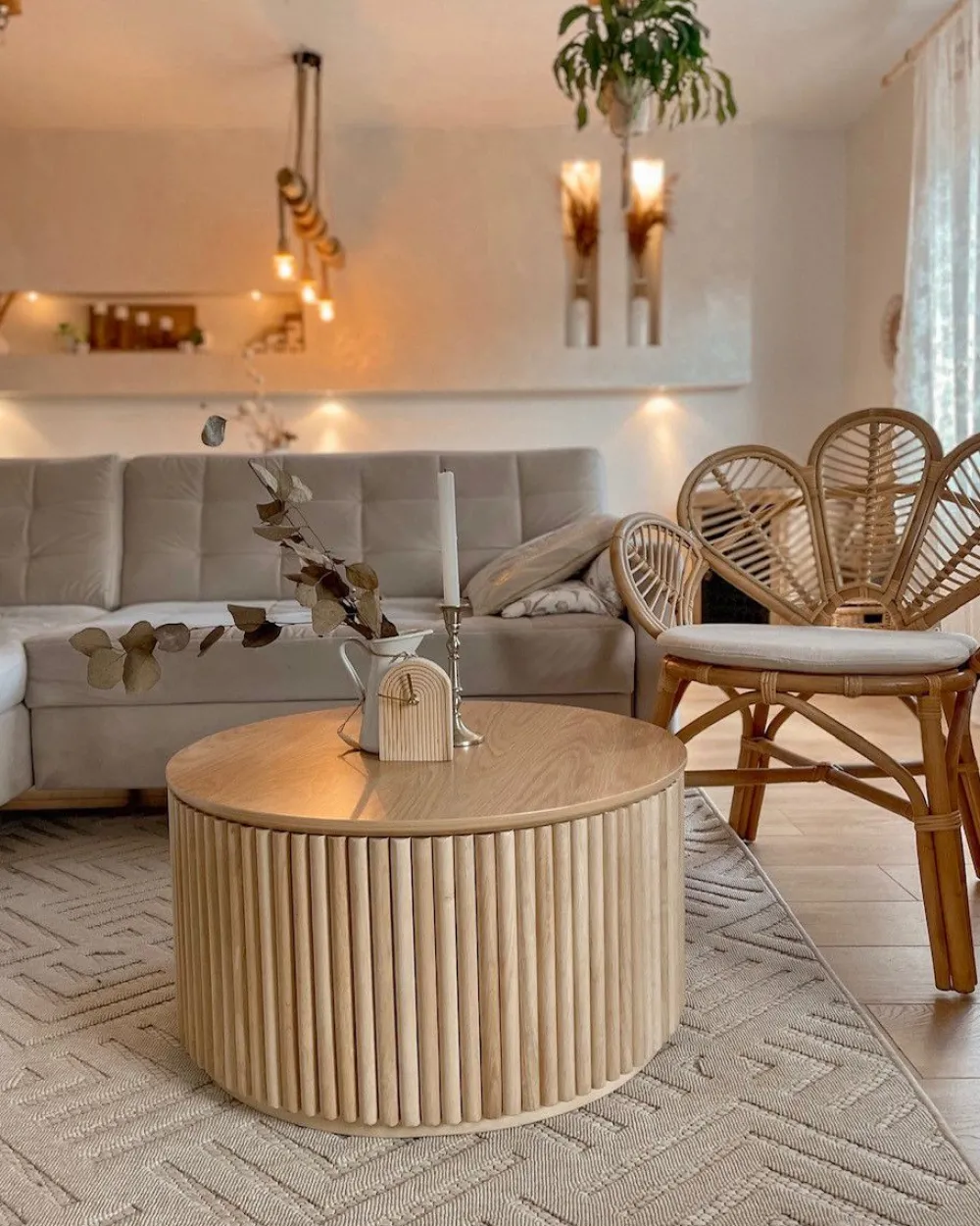 Ulkokalusteet<Beliani Riikinkukkotuoli Rottinki Luonnonvari Florentine