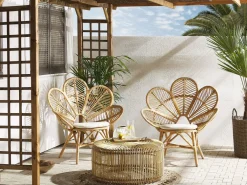 Ulkokalusteet<Beliani Riikinkukkotuoli Rottinki Luonnonvari Florentine