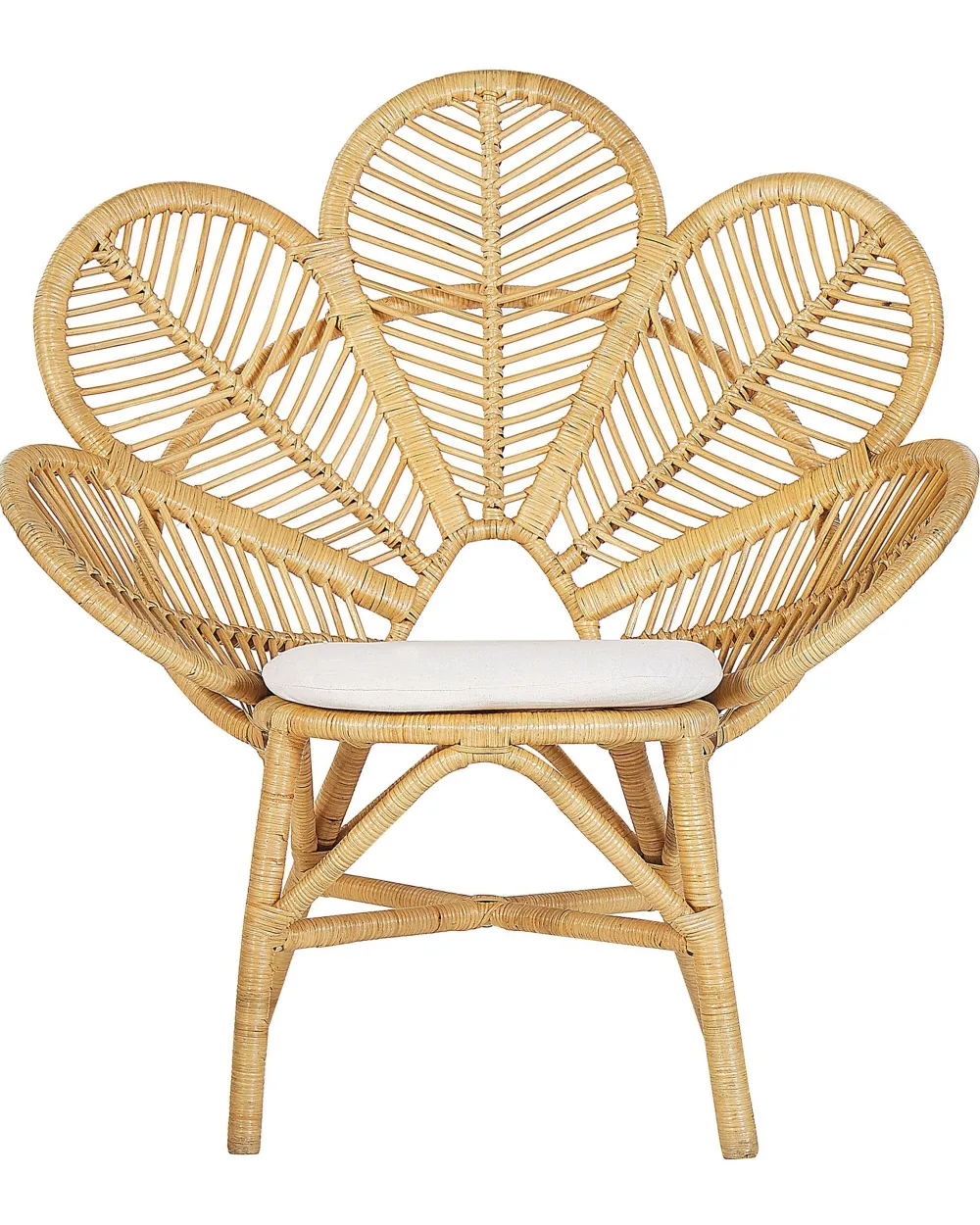 Ulkokalusteet<Beliani Riikinkukkotuoli Rottinki Luonnonvari Florentine