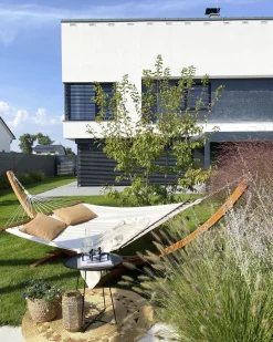 Ulkokalusteet<Beliani Riippukeinu Telineella Beige Treviso