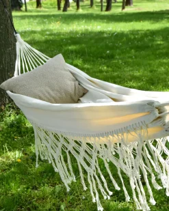 Ulkokalusteet<Beliani Riippumatto Puuvilla Beige Rocca