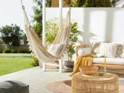 Ulkokalusteet<Beliani Riippumatto Puuvilla Kermanvalkoinen Vercelli