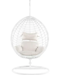 Nojatuolit<Beliani Riipputuoli Jalustalla Polyrottinki Valkoinen Fano