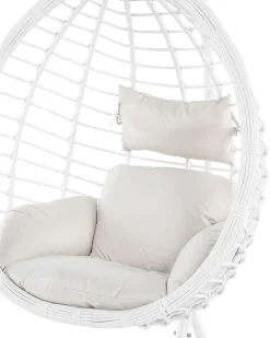 Nojatuolit<Beliani Riipputuoli Jalustalla Polyrottinki Valkoinen Fano