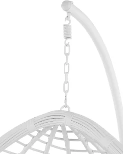 Nojatuolit<Beliani Riipputuoli Jalustalla Polyrottinki Valkoinen Fano