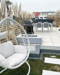 Nojatuolit<Beliani Riipputuoli Jalustalla Polyrottinki Valkoinen Fano