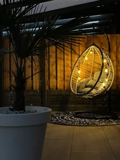 Cheap Beliani Riipputuoli Jalustalla Polyrottinki Harmaa Tollo