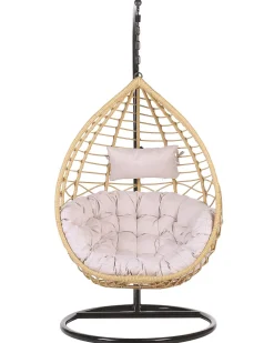 Nojatuolit<Beliani Riipputuoli Jalustalla Polyrottinki Luonnonvari Arsita