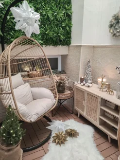 Flash Sale Beliani Riipputuoli Jalustalla Polyrottinki Luonnonvari Casoli