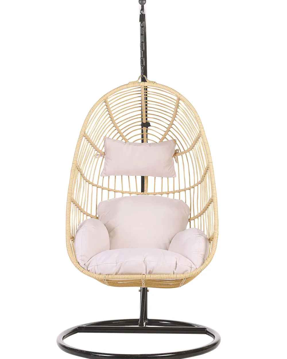 Flash Sale Beliani Riipputuoli Jalustalla Polyrottinki Luonnonvari Casoli