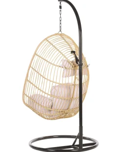 Flash Sale Beliani Riipputuoli Jalustalla Polyrottinki Luonnonvari Casoli