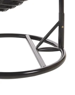 Nojatuolit<Beliani Riipputuoli Jalustalla Polyrottinki Musta Tollo