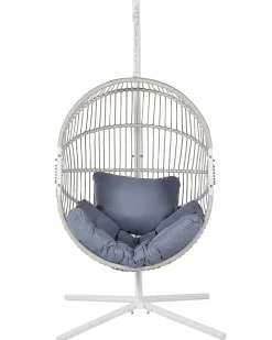 New Beliani Riipputuoli Jalustalla Polyrottinki Valkoinen Acri