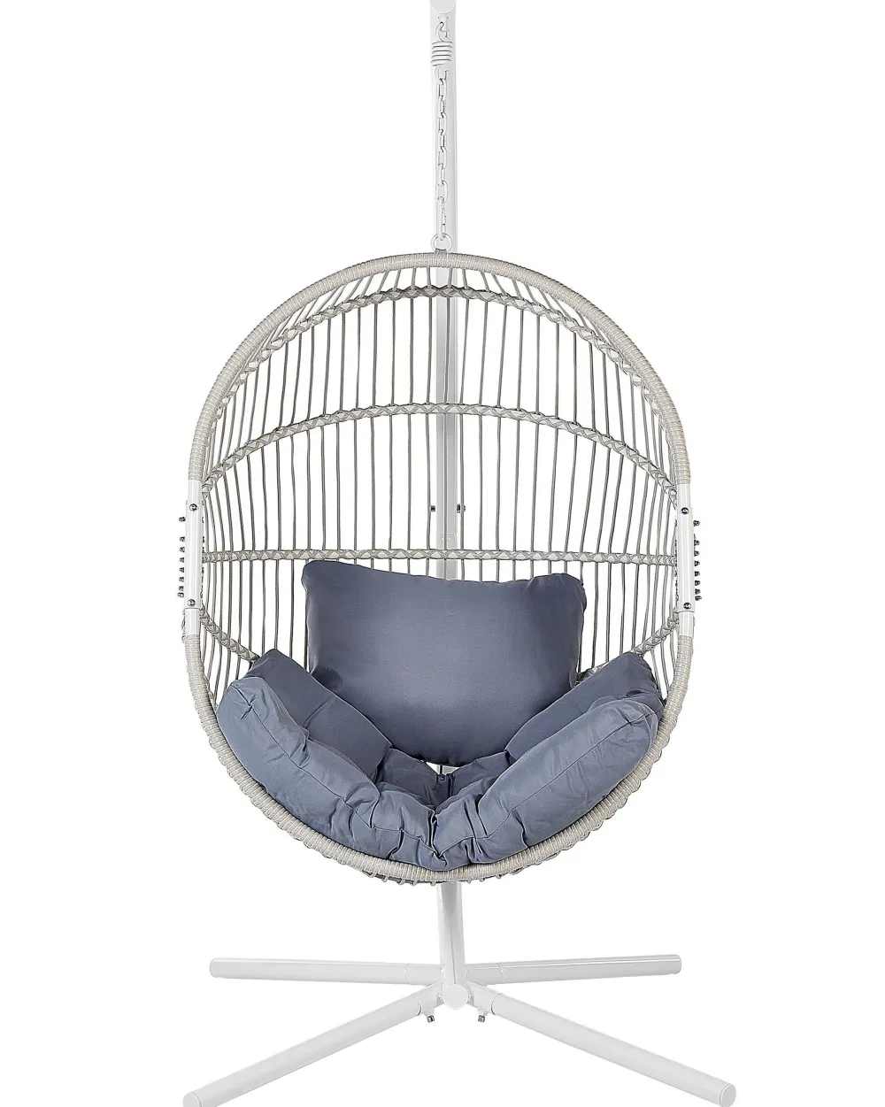 New Beliani Riipputuoli Jalustalla Polyrottinki Valkoinen Acri