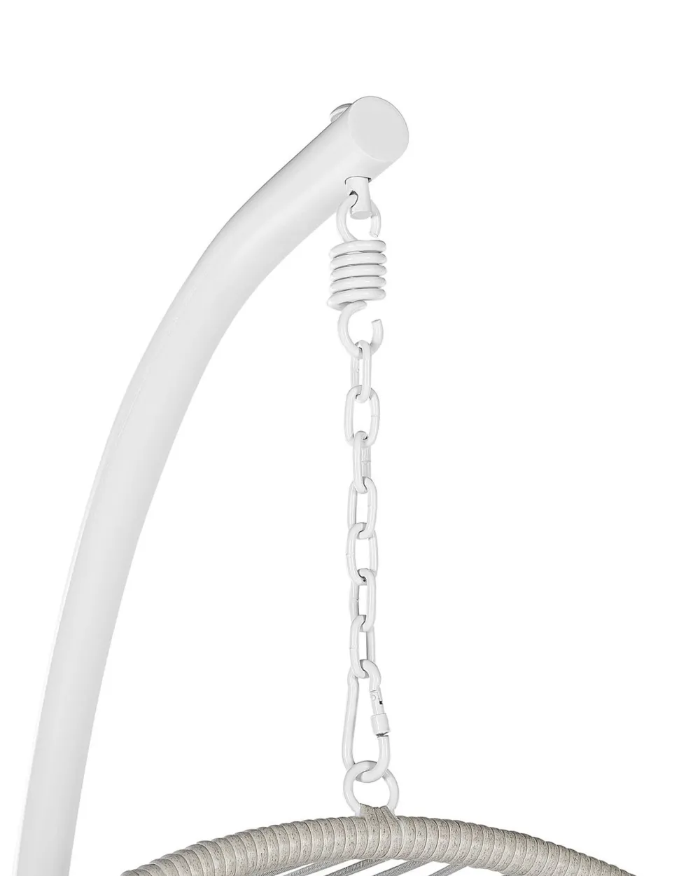 New Beliani Riipputuoli Jalustalla Polyrottinki Valkoinen Acri