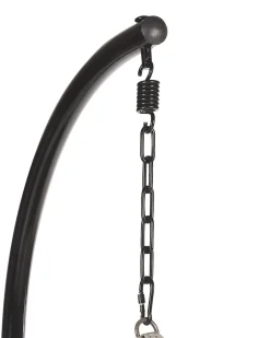 Outlet Beliani Riipputuoli Jalustalla Polyrottinki Harmaa Arsita