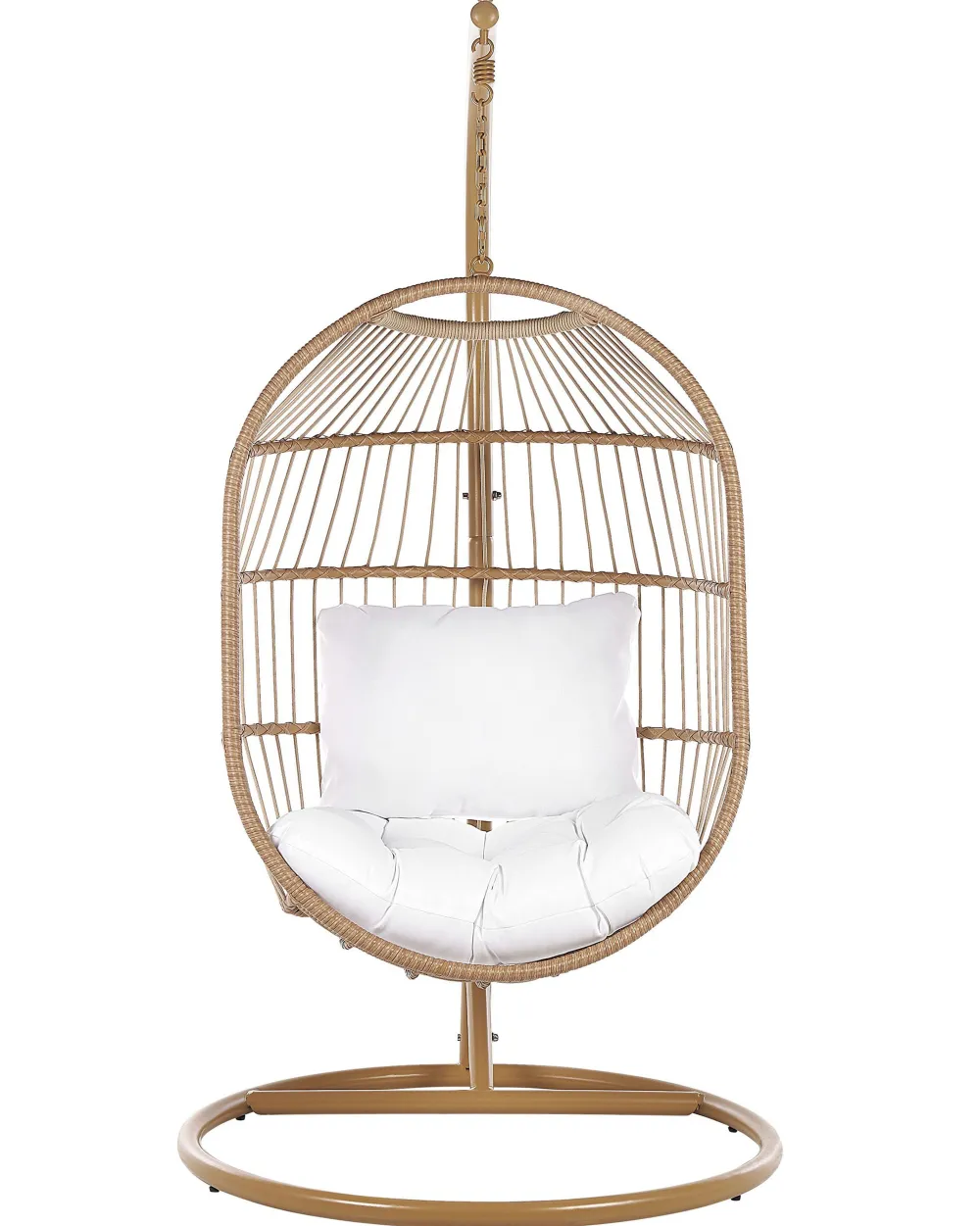 Nojatuolit<Beliani Riipputuoli Jalustalla Polyrottinki Luonnonvari Alba