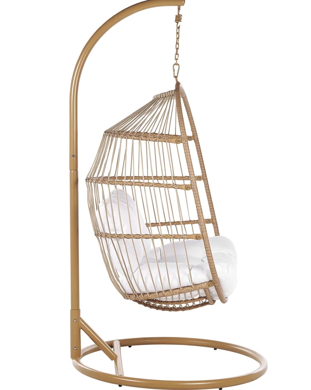 Nojatuolit<Beliani Riipputuoli Jalustalla Polyrottinki Luonnonvari Alba