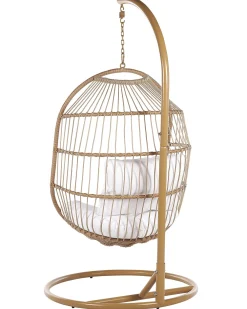 Nojatuolit<Beliani Riipputuoli Jalustalla Polyrottinki Luonnonvari Alba