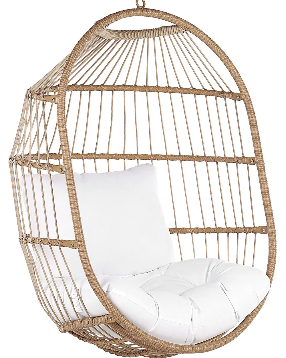 Nojatuolit<Beliani Riipputuoli Jalustalla Polyrottinki Luonnonvari Alba