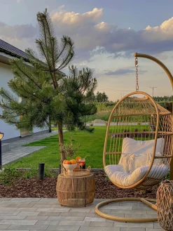 Nojatuolit<Beliani Riipputuoli Jalustalla Polyrottinki Luonnonvari Alba