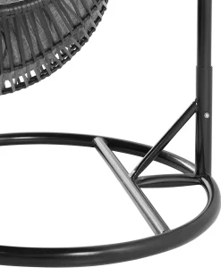 Ulkokalusteet<Beliani Riipputuoli Jalustalla Polyrottinki Musta Atri