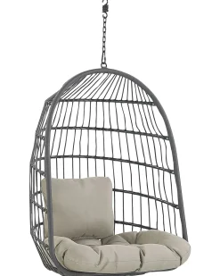 Shop Beliani Riipputuoli Jalustalla Polyrottinki Musta Allera