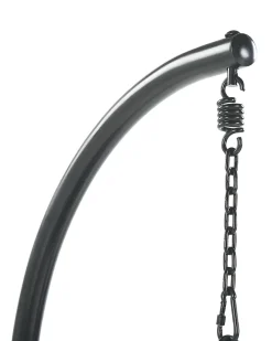 Shop Beliani Riipputuoli Jalustalla Polyrottinki Musta Allera