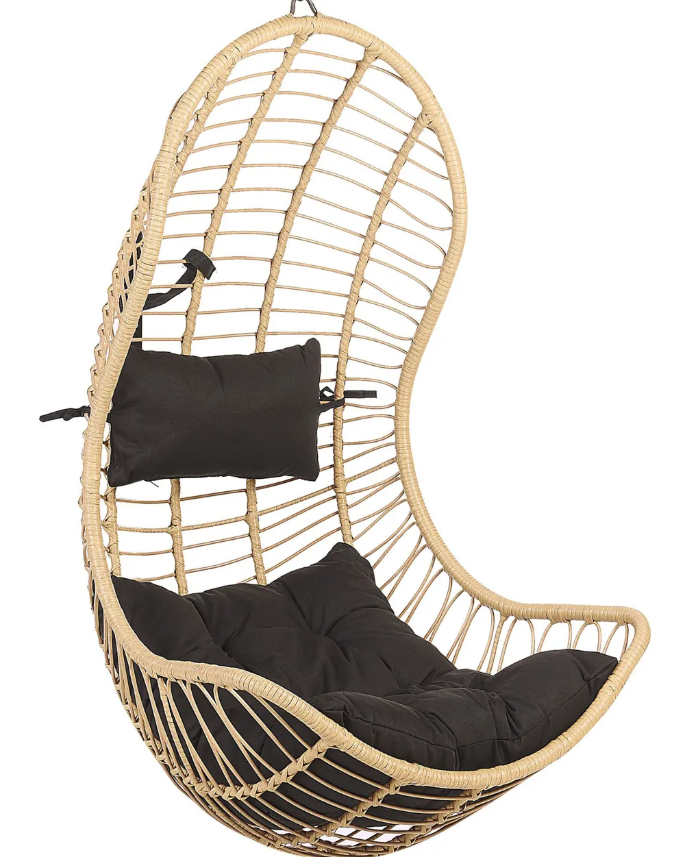 Nojatuolit<Beliani Riipputuoli Jalustalla Polyrottinki Luonnonvari Pineto