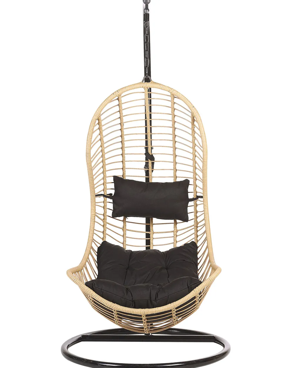 Nojatuolit<Beliani Riipputuoli Jalustalla Polyrottinki Luonnonvari Pineto