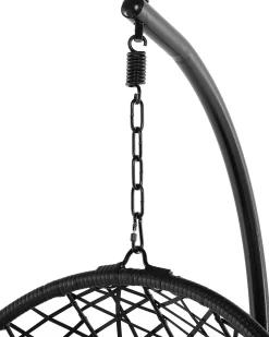 Nojatuolit<Beliani Riipputuoli Jalustalla Polyrottinki Musta Alatri