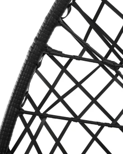 Nojatuolit<Beliani Riipputuoli Jalustalla Polyrottinki Musta Alatri