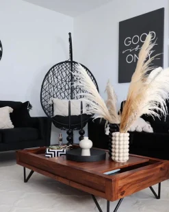 Nojatuolit<Beliani Riipputuoli Jalustalla Polyrottinki Musta Alatri