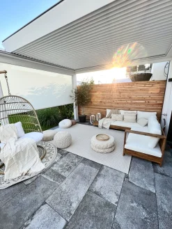 Discount Beliani Riipputuoli Jalustalla Polyrottinki Beige Allera