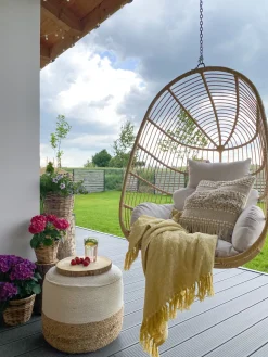 Nojatuolit<Beliani Riipputuoli Polyrottinki Luonnonvari Casoli