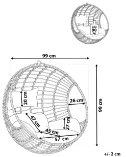 Sale Beliani Riipputuoli Polyrottinki Musta Aspio