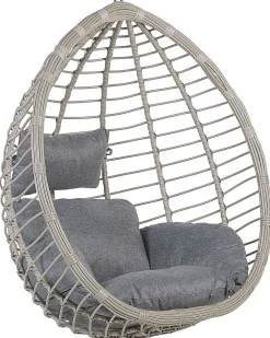 Nojatuolit<Beliani Riipputuoli Polyrottinki Harmaa Tollo