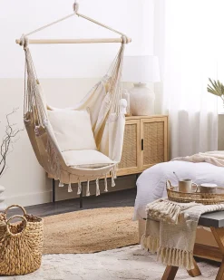 Discount Beliani Riipputuoli Puuvilla Beige Bonea