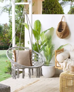 Clearance Beliani Riipputuoli Puuvilla Vaaleanharmaa Gabella