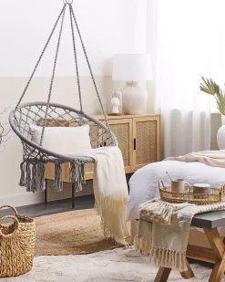 Clearance Beliani Riipputuoli Puuvilla Vaaleanharmaa Gabella