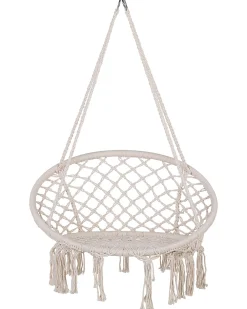 Nojatuolit<Beliani Riipputuoli Puuvilla Valkoinen Gabella