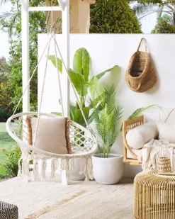 Nojatuolit<Beliani Riipputuoli Puuvilla Valkoinen Gabella