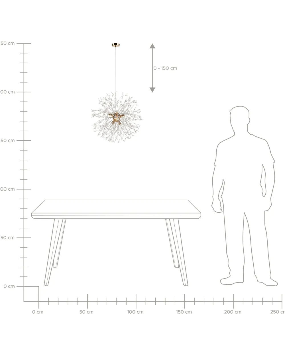 Cheap Beliani Riippuvalaisin 8 Polttimoa Rauta Kulta Torola