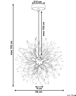 Cheap Beliani Riippuvalaisin 8 Polttimoa Rauta Kulta Torola