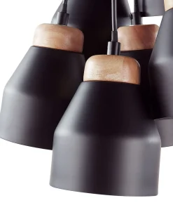 Valaisimet<Beliani Riippuvalaisin 6 Polttimoa Metalli Musta Cestos