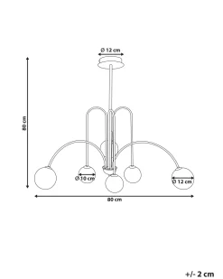 Valaisimet<Beliani Riippuvalaisin 6 Polttimoa Rauta Kulta Forbes